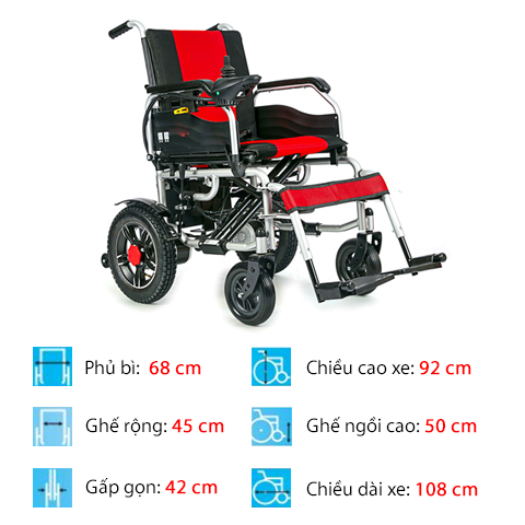 Xe lăn điện Ctcare D301U - full