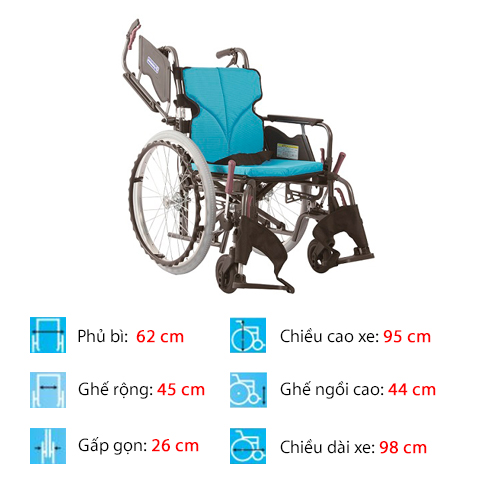 Xe Lăn Kawamura KMD c - full