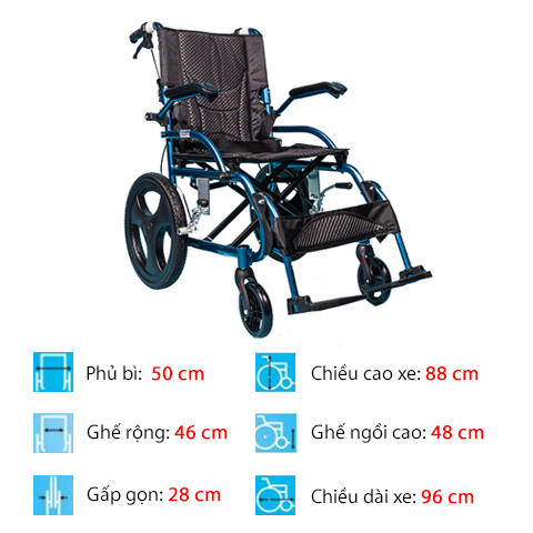 xe lăn bán chạy nhất - xe đẩy 863