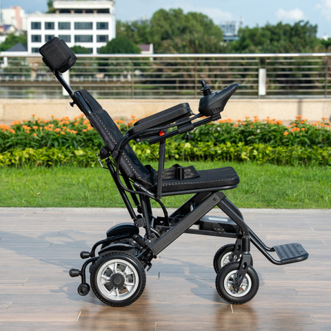 Xe lăn điện gấp gọn ngả nằm D1002 - full