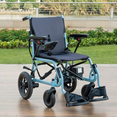 Xe lăn điện gấp gọn D701 (siêu nhẹ 14 Kg, Pin lithium) - full