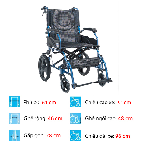 Xe đẩy cho người già 863-12 - full