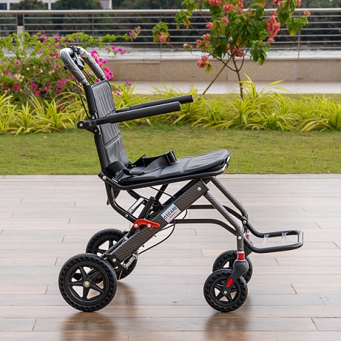 Xe đẩy người già gấp gọn khung nhôm 608 - full