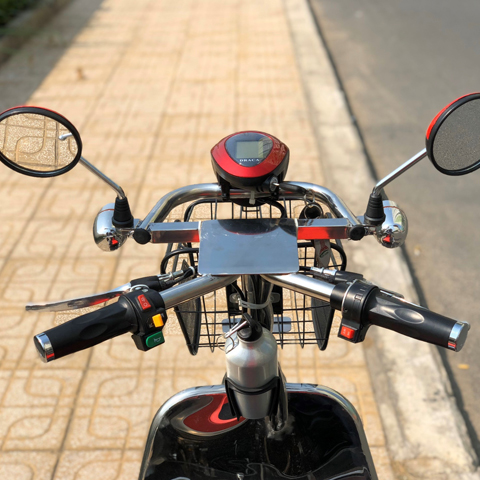 Xe điện inox 3 bánh Kiến Tường - full